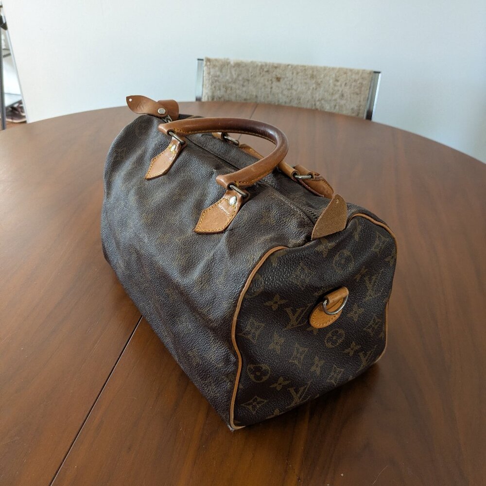 Vintage Louis Vuitton Speedy Bag 30 Purse Made in France - Picture 7 of 9